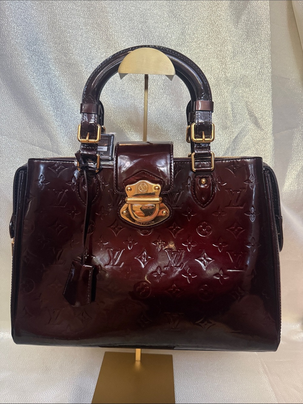 Louis Vuitton Amarante Monogram Vernis Melrose Avenue with Gold Hardware